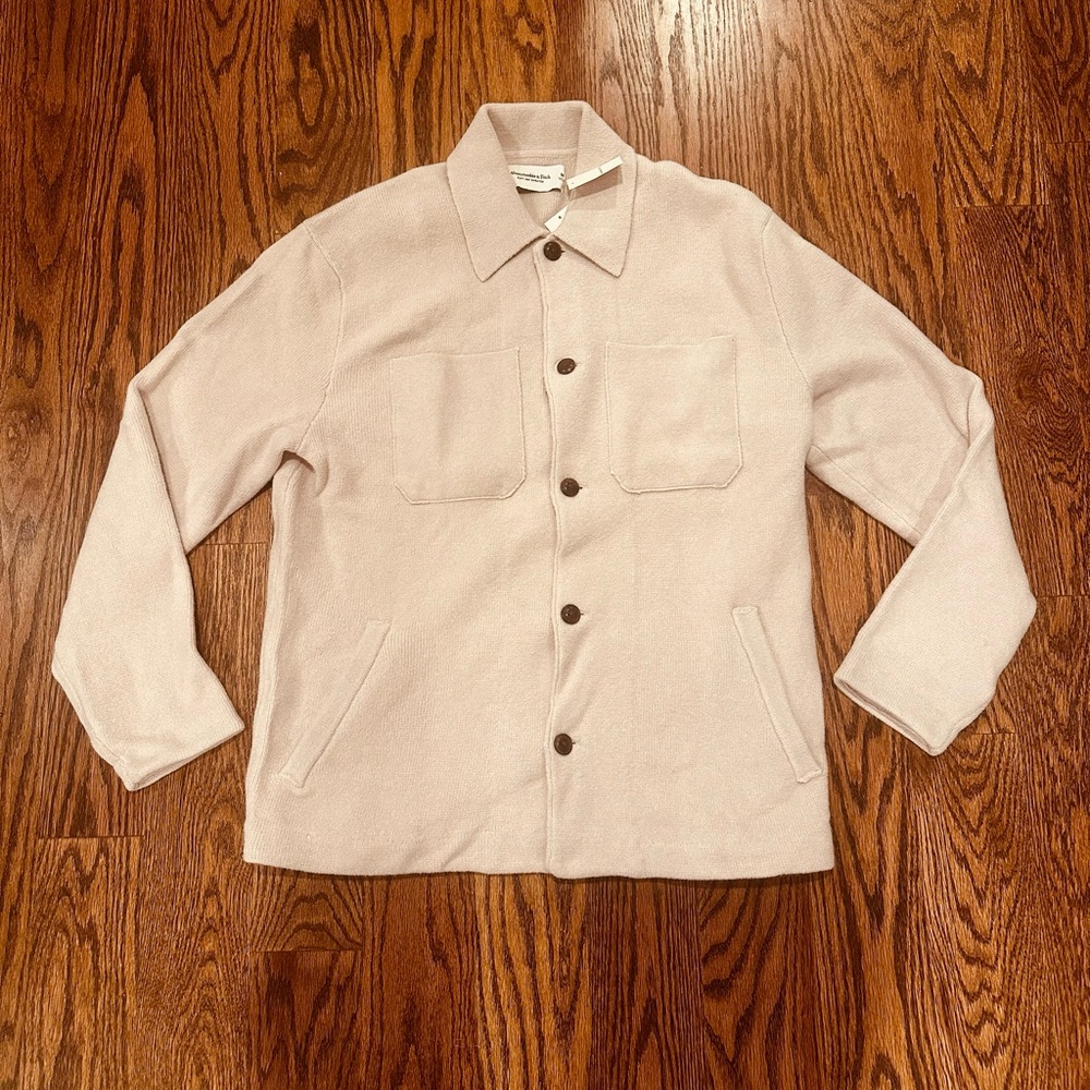 New Abercrombie & Fitch Soft Cardigan Sweater - Shirt Jacket - M